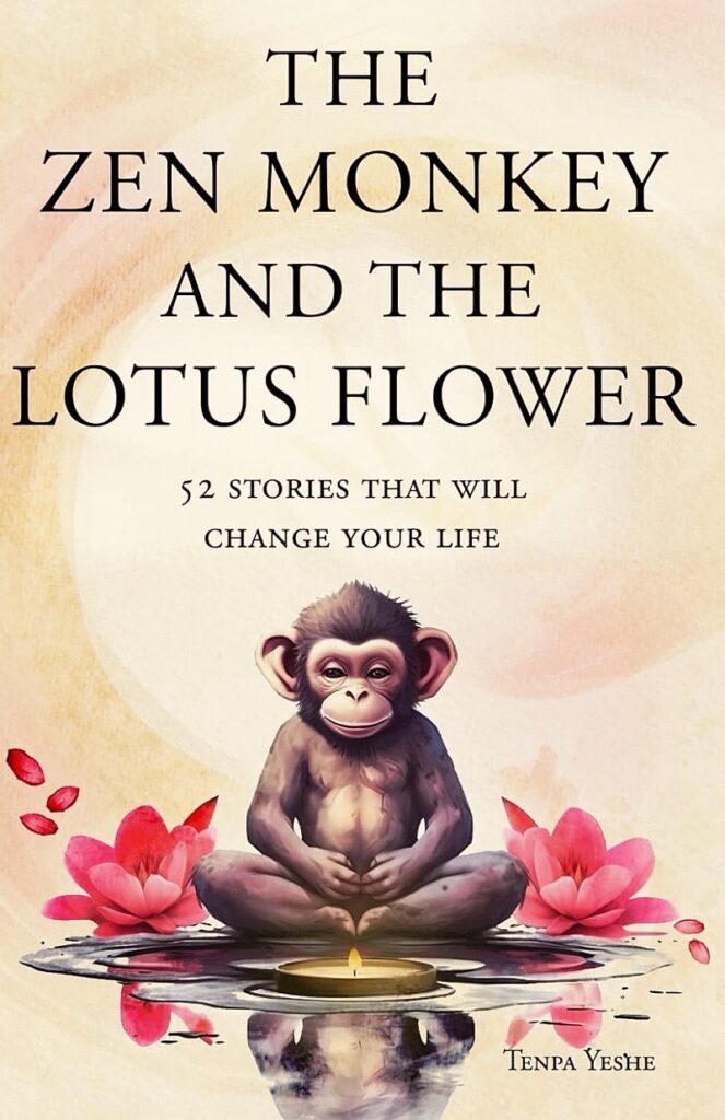The Zen Monkey and the Lotus Flower