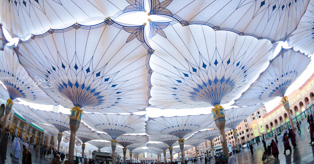 Umbrellas at the Medina Haram Piazza