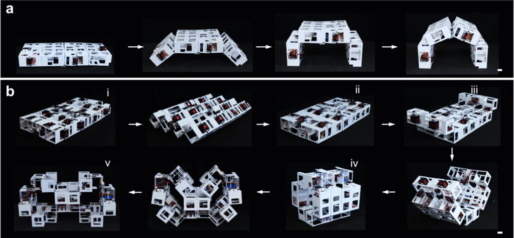 Reconfiguration of an origami robot