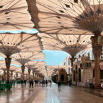 Unveiling the Architectural Marvel: The Folding Umbrellas of Medina Haram Piazza